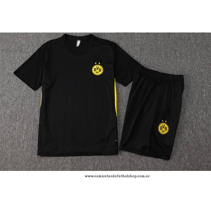 Chandal del Borussia Dortmund 24-25 Manga Corta Negro - Pantalon Corto